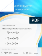 Nuclear Chemistry: Bit of A Problem Set