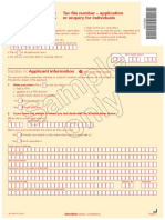 Tax File Number - Application or Enquiry For Individuals: Section A