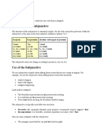 Subjunctive: Structure of The Subjunctive