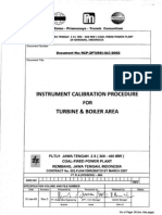 D002 (I&C) Instrument and Calibration Procedure For Turbine & Boiler Area