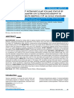 Determination of Intravascular Volume Status by