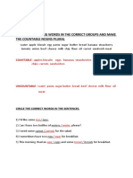 Countable and Uncountable Nouns Quantifiers Answer Key