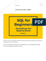 SQL For Beginners Tutorial (Learn SQL in 2020) - Datagy