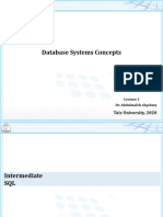 Database Systems Concepts: Taiz University, 2020