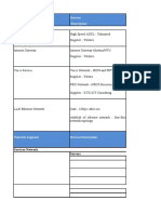 Assessment I - Appendix 1 - Network Function Matrix