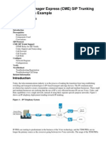 Cisco Callmanager Express (Cme) Sip Trunking Configuration Example