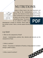 plant Nutritions: I.Q Test