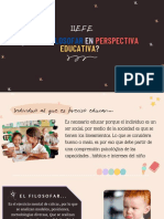 ¿Que Es Filosofar en Perspectiva Educativa