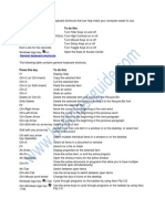 Windows 7 Keyboard Shortcuts