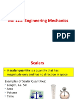 Engineering Mechanics: Scalars, Vectors