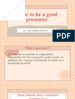 How To Be A Good Presenter