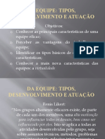 Aula - Da Equipe - Tipos, Desenvolvimento e Atuação