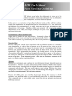 AIM Tech-Sheet: Solder Paste Handling Guidelines