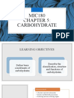 Mic180 - Chapter 5 - Carbohydrate - Edited