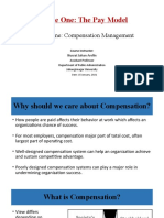 Lecture One: The Pay Model: Course Name: Compensation Management