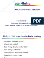 Unit-1 Introduction To Data Mining