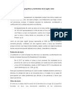 Características Geográficas y Territoriales de La Región Junín