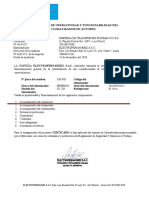 Certificado de Operatividad y Funcionabilidad