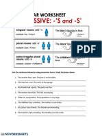 Join The Sentences Below by Using Possessive Forms. Study The Boxes Above