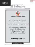 Directiva Que Regula Los Actos de Adquisición y Disposición Final de Bienes Inmuebles