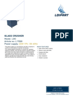 Glass Crusher: Model: LGC Article No: L17020 Power Supply