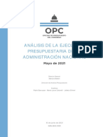 Analisis de La Ejecucion Presupuestaria de La Administracion Nacional Mayo 2021