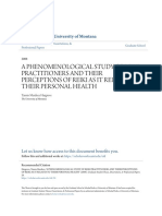 A Phenomenological Study of Reiki Practitioners and Their Percept