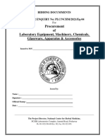 Procurement of Laboratory Equipment, Machinery, Chemicals, Glassware, Apparatus & Accessories