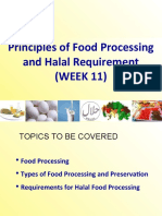 Principles of Food Processing and Halal Requirement (WEEK 11)