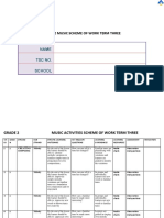 Grade 2 Music Scheme of Work Term Three