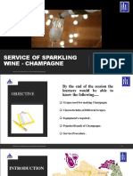 Service of Sparkling Wine - Champagne