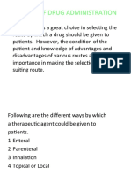 Routes of Drug Administration