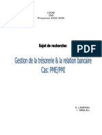 Gestion de La Trésorerie Et La Relation Bancaire Cas PMEPMI