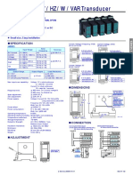 2 SERIES A / V / HZ / W / VAR Transducer: Feature