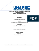 Cuestionario de Evaluación de La Unidad No. II