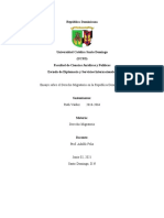 Ensayo Derecho Migratorio en La Republica Dominicana