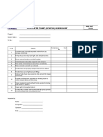 Concrete Pump (Static) Checklist