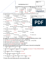 Digestion: II. Choose The Best Answer A, B, C or D To Complete Each of The Following Sentences (2pts)