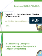 Capítulo II Introducción A Diseño de Reactores II - 2021 FINAL