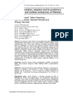 E-HRM Implementation, Adoption and Its Predictors: A Case of Small and Medium Enterprises of Pakistan