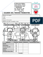 Examen 5 To Grado 3 Er Trimestre 2021 MEX