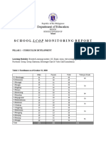 School Lcop Monitoring Report: Department of Education