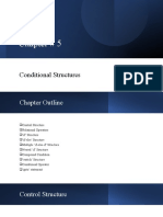 Chapter # 5: Conditional Structures