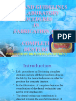 Rules and Guidelines For Laboratory Procedures IN Fabrication of Complete Denture