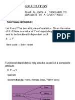 Normalization: Functional Dependency