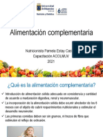 Alimentación Complementaria Presentación Capacitación ACOLMUV 2021