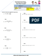 Ficha 4 - Álgebra 4toa - Multiplicación y División de Números Enteros