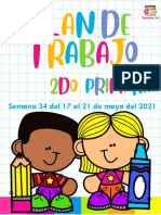 PLANEACIÓN 2DO ABC Semana 34 Del 17 Al 21 de Mayo Del 2021