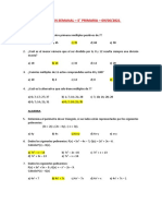 Preguntas de Examen Semanal 5to Primaria