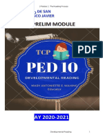 PED 10 PRELIM MODULE Developmental Reading 1